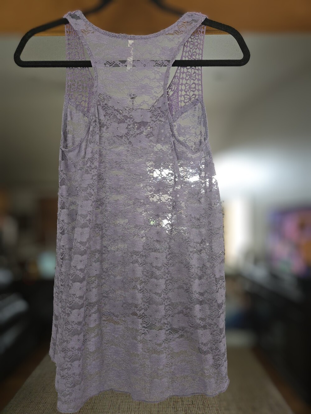 Wallflower Lavender Lace Racerback Camisoleze Size M